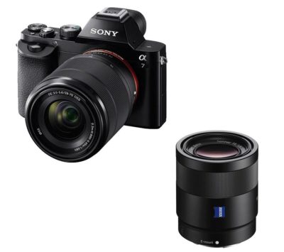 SONY a7 Mirrorless Camera with Zoom Lens & Sonnar Standard Prime Lens Bundle SONY a7 Mirrorless Camera with Zoom Lens & Sonnar Standard Prime Lens Bundle